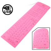 Teclado Completo Flexível de Silicone Usb.